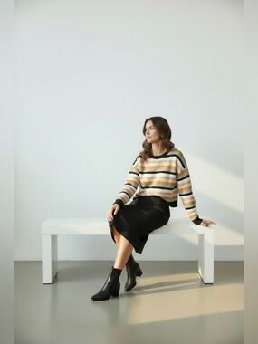THML Striped Crewneck Sweater SzXS